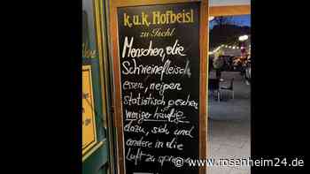 Schweinefleisch-Spruch vor Gasthaus in Österreich sorgt für Wut und Aufregung