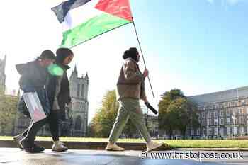 Live: Bristol children gather for 'school strike for Palestine' protest