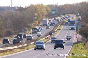 Cyclist taken to Newcastle RVI with leg injuries after crash with lorry on A19 near Killingworth