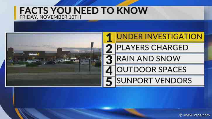 KRQE Newsfeed: Under investigation, Players charged, Rain and snow, Outdoor spaces, Sunport vendors