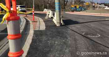 The story of a new N.B. roundabout and a stray utility pole that got in the way