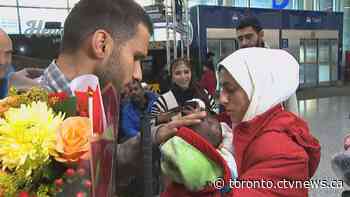 Father reunites with wife from Gaza, touches his newborn child for the first time