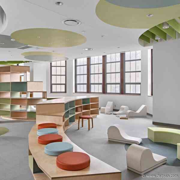 PLY+ and MPR Arquitectos convert historic Detroit building into colourful school