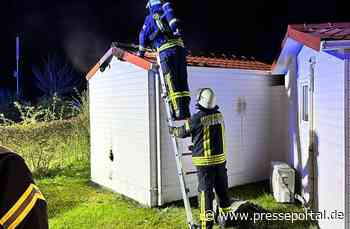 FW Datteln: Brennende Sauna alarmiert um 19:38 Uhr die Feuerwehr
