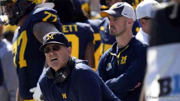 Big Ten bans No. 2 Michigan coach Jim Harbaugh from final 3 games over alleged sign-stealing scheme