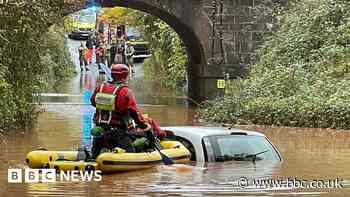 Travel disruption as heavy rain floods roads near Bristol