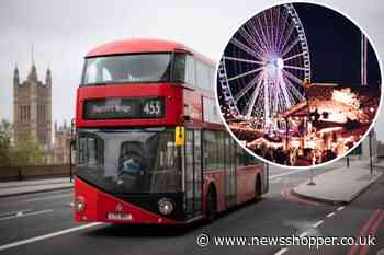 London TfL bus changes as Winter Wonderland opens