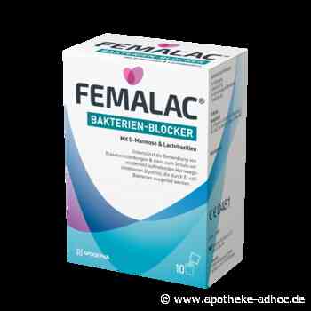 Neues Packungsdesign für FEMALAC® Bakterien-Blocker Mit D-Mannose & Laktobazillen