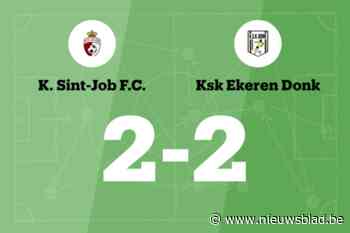 Sint-Job B speelt thuis gelijk tegen Ekeren Donk