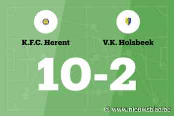 KFC Herent B maakt veel doelpunten thuis tegen VK Holsbeek B