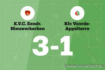 Gashi scoort twee keer voor Eendracht Nieuwerkerken in wedstrijd tegen KFC Voorde-Appelterre B