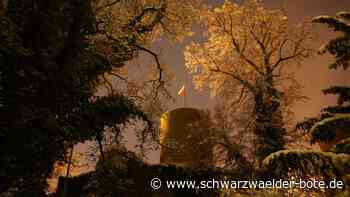 Winter in Nagold: Burg zeigt sich besonders nachts in hübschem Licht