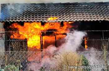 FW-EN: Brennende Gartenlaube beschäftigt Hattinger Feuerwehr drei Stunden