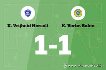 Herselt speelt thuis gelijk tegen Balen