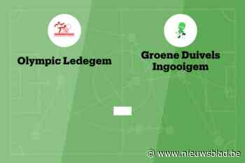 Wedstrijd tussen Olympic Ledegem en GD Ingooigem afgelast
