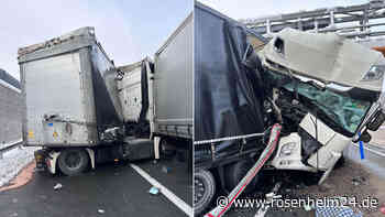 Heftiger Unfall auf Inntal-Autobahn: Lkw-Führerhaus völlig demoliert