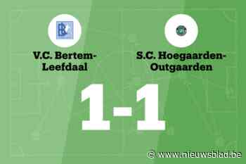 SC Out-Hoegaarden speelt gelijk tegen VC Bertem-Leefdaal