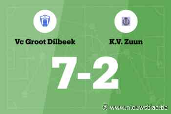 VC Groot-Dilbeek B verslaat KV Zuun B met 7-2