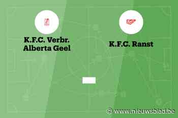 Wedstrijd tussen Alberta Geel en Ranst B afgelast