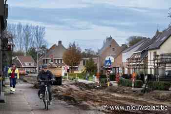 Werken in Wortel lopen vertraging op door slechte weer