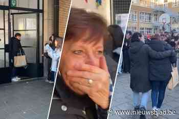 Hartverwarmende beelden: Atheneum Berchem wuift poetsvrouw met erehaag uit