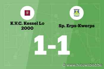 KVC Kessel-Lo 2000 B en SP Erps-Kwerps eindigen op gelijke hoogte