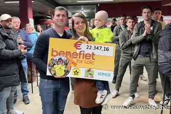 Benefiet voor vierjarige Loïc brengt meer dan 22.000 euro bij elkaar