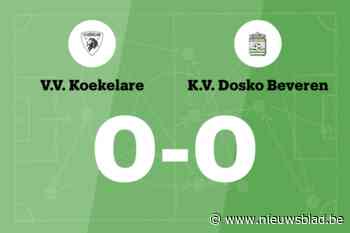 Doelpuntloos gelijkspel tussen VV Koekelare B en Dosko Beveren B