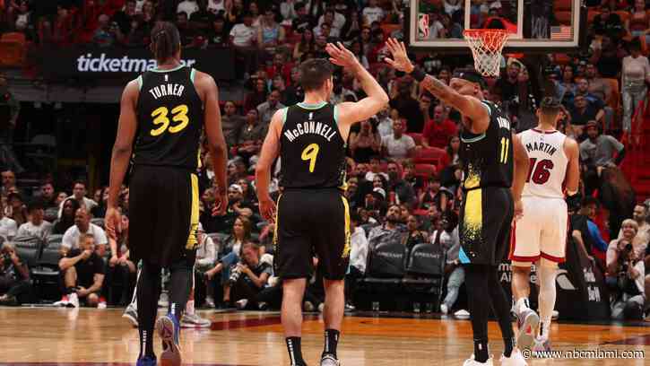Heat struggle without Bam against a historic shooting show by the Pacers, losing 144-129