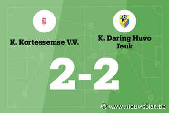 Kortessemse VV deelt thuis de punten met Daring Huvo Jeuk