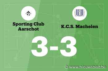SC Aarschot speelt gelijk in thuiswedstrijd tegen KCS Machelen