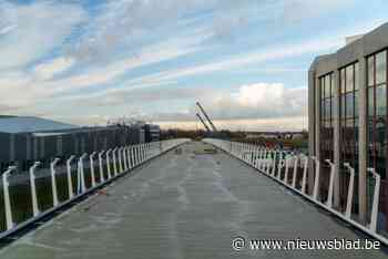 Langste fiets- en voetgangersbrug van Vlaanderen staat op zijn plaats
