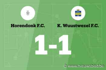 Horendonk en Wuustwezel spelen 1-1