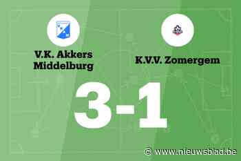 VK Akkers Middelburg verslaat KVV Zomergem en blijft winnen