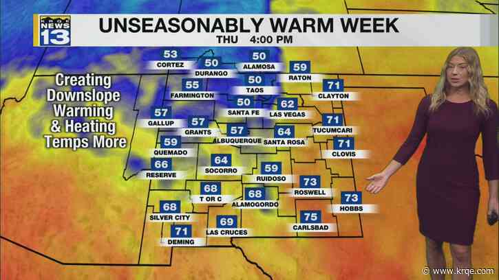 Unseasonably warm week around New Mexico