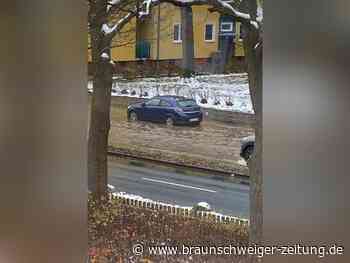 Hans-Sommer-Straße in Braunschweig überflutet