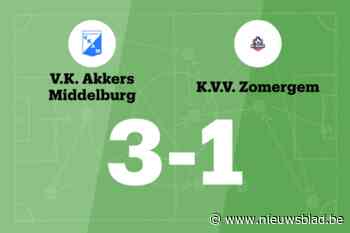 VK Akkers Middelburg verslaat KVV Zomergem en blijft winnen