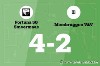 Fortuna 56 Smeermaas wint spektakelwedstrijd van Membruggen V&V