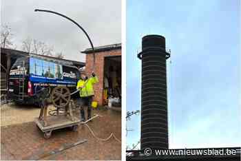 Transfo-schoorsteen wordt gerenoveerd door Schoorsteenbouw Coornaert