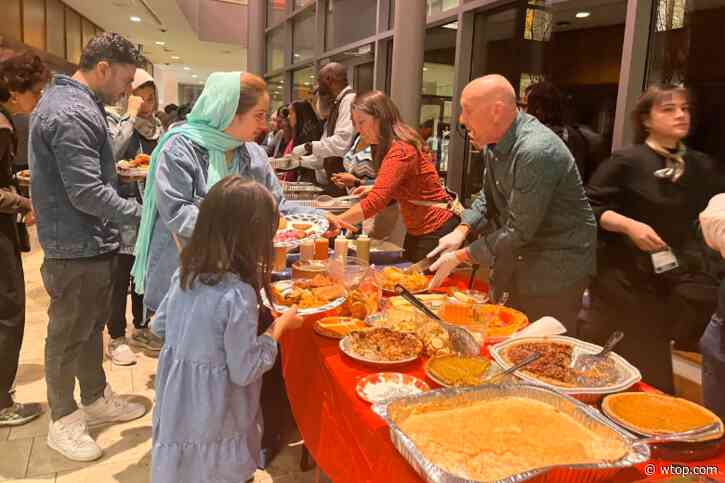 A Thanksgiving meal for newly-resettled refugees