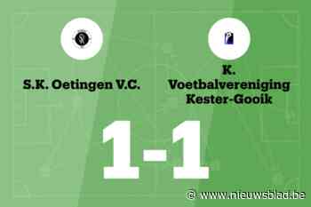 SK Oetingen VC en KVV Kester-Gooik eindigen op gelijke hoogte