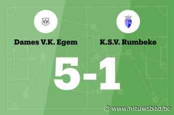 Spriet scoort drie keer voor Dames VK Egem in wedstrijd tegen SV Rumbeke