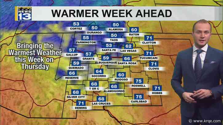 Warmer, quiet week of weather