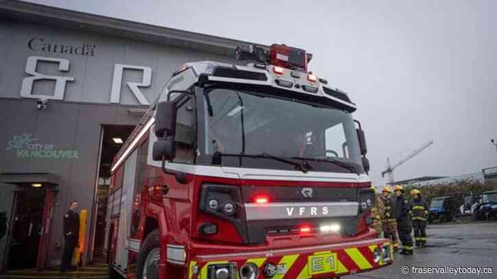Vancouver unveils Canada’s first electric fire truck in its pledge to cut emissions