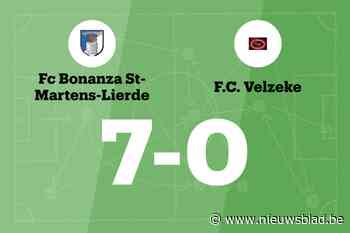 FC Bonanza laat FC Velzeke B kansloos in thuiswedstrijd