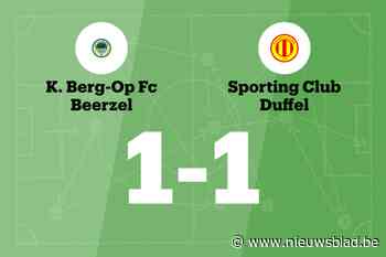 Beerzel en SC Duffel B eindigen op gelijke hoogte
