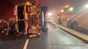 6 Md. firefighters injured when fire truck overturns