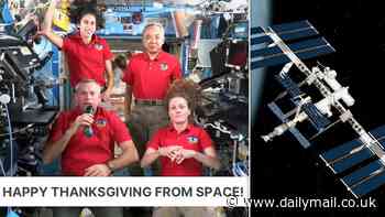 Putting the STAR in Starbucks! Astronauts on board the ISS reveal plans to drink pumpkin spice cappuccinos to celebrate Thanksgiving 250 miles above Earth