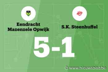 Schockaert scoort twee keer voor Eendracht Mazenzele Opwijk B in wedstrijd tegen SK Steenhuffel B