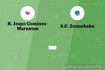 Wedstrijd tussen R. Jespo Comines-Warneton en SC Zonnebeke afgelast